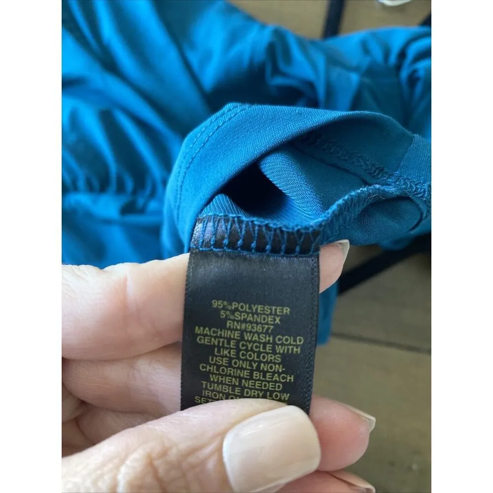 Ryegrass Women's‎ Blue Faux Cross Blouse XXL Career Closet Staple - Image 6