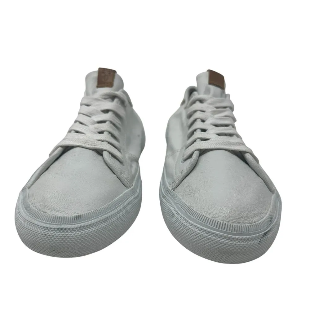 Frye Gia Low Top Lace-Up Leather Lifestyle Sneakers Shoes White Size‎ US 9 - Image 3