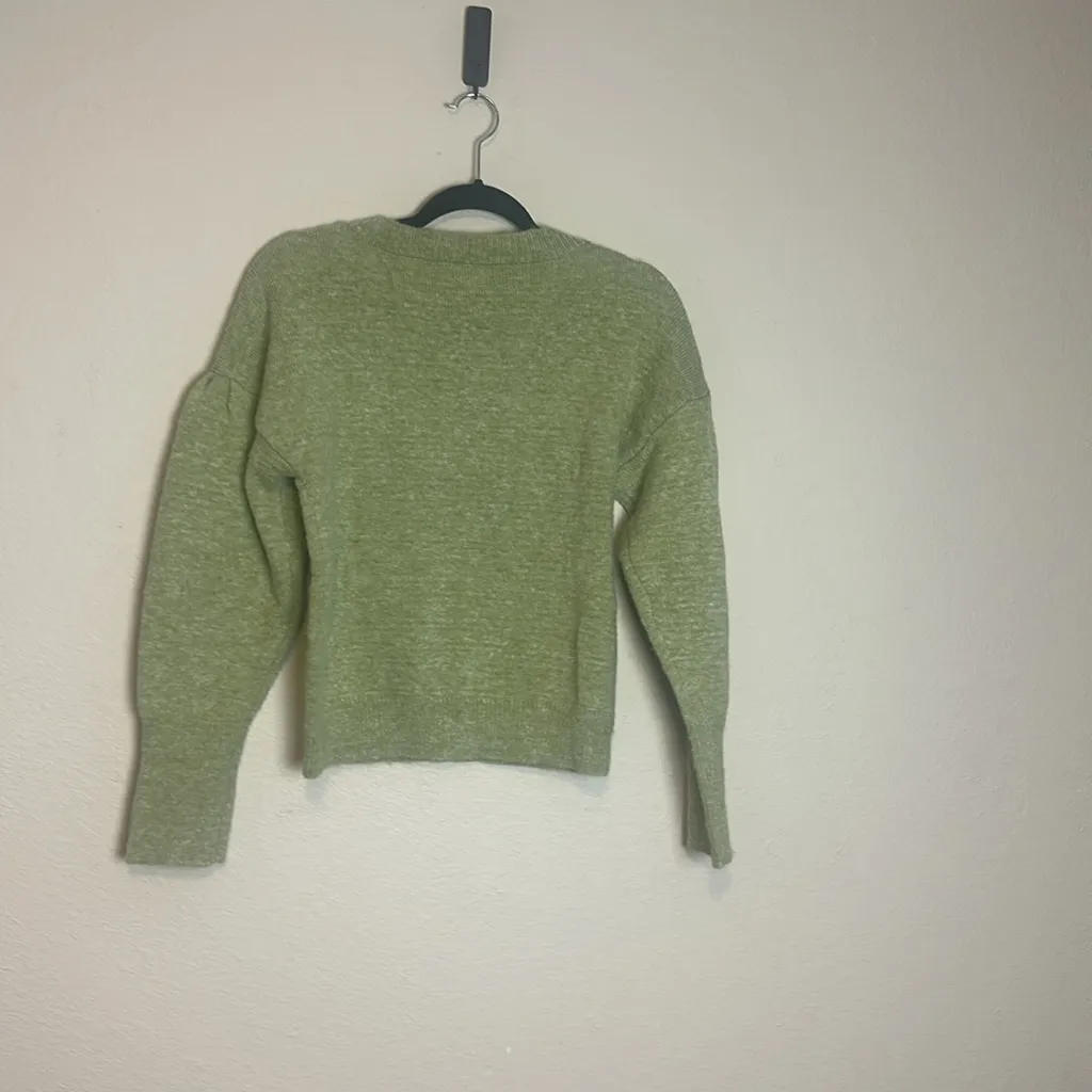 ROOLEE Dear Reader Long Sleeve Cropped Square Neck‎ Sweater Puffy Sleeve - Image 5