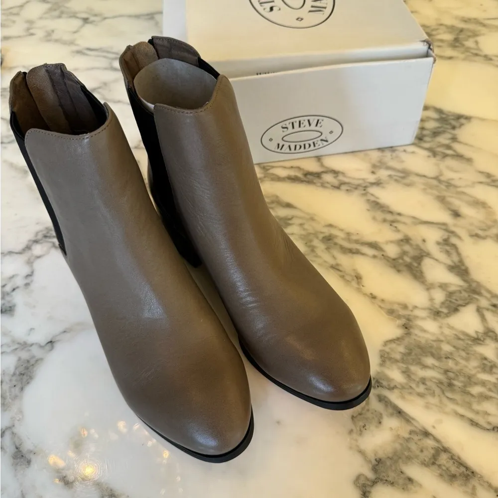 New Sam Edelman Jodpher Stone Leather Chelsea Boot - 9 - Image 4