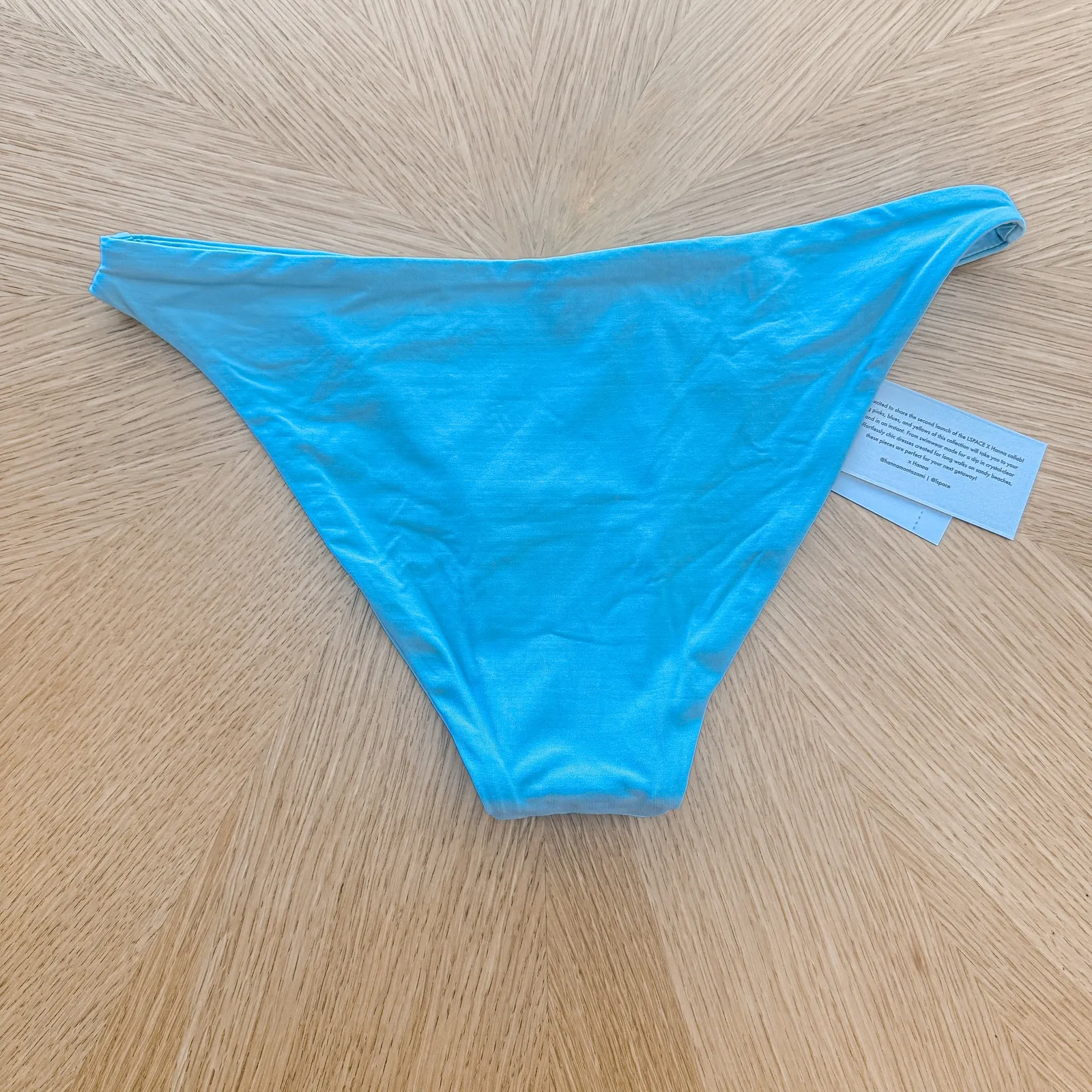L Space Bikini Bottom‎ Small Blue Camacho Y2K Minimalist Beach Swim Eco Chic NWT - Image 6