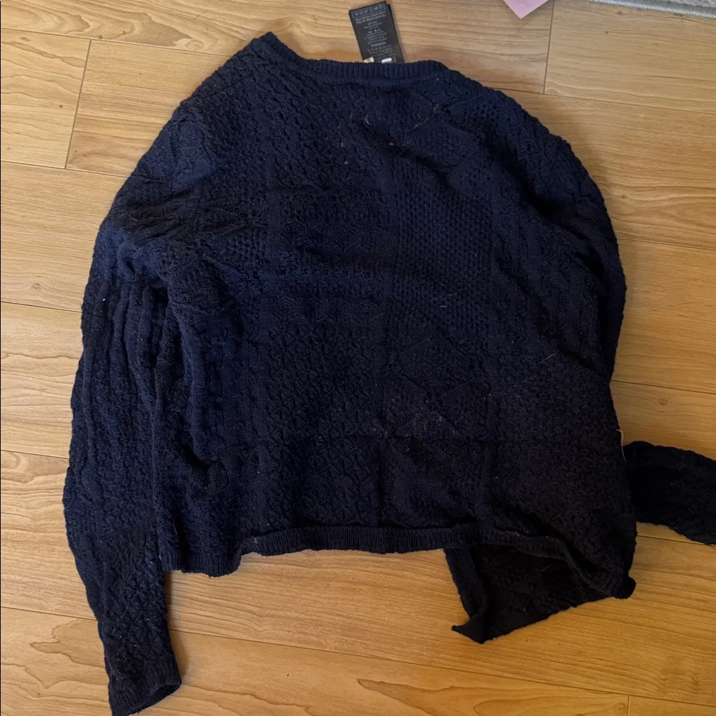 ba&sh Navy Knit Sweater - Image 3