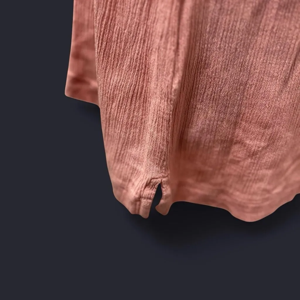 Buffalo David Bitton Pink Gauzy Cuffed Sleeve Tee - Image 4