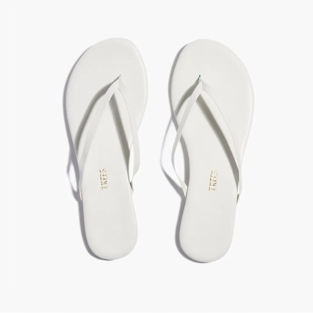 TKEES Lily Pigments Women's White Flip Flops Size 8 - Image 2