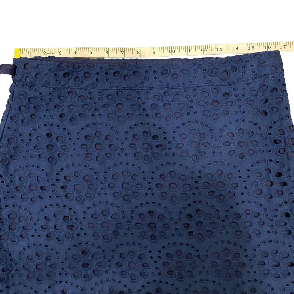 Cartolina Nantucket The Emma Navy Blue Eyelet Floral Skirt - Image 8