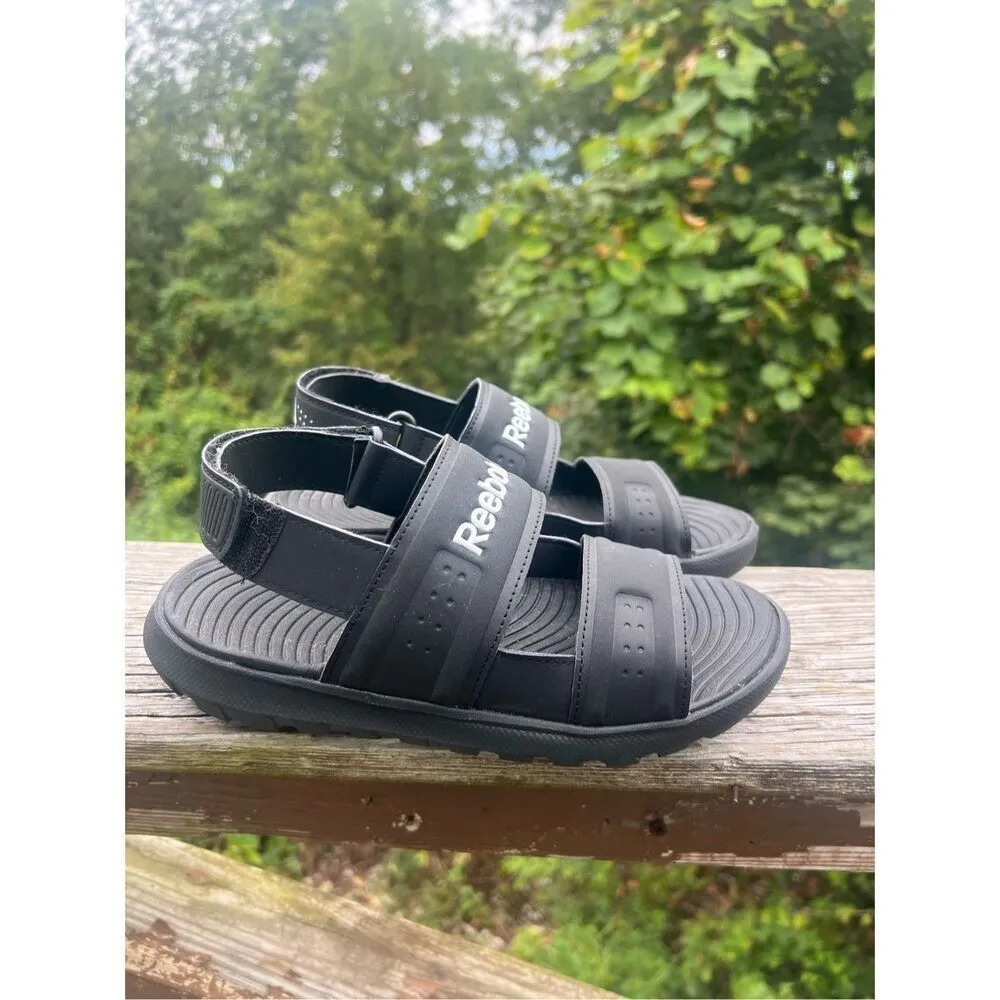 Reebok Womans Black/White Sandals Sz 6 - Image 2