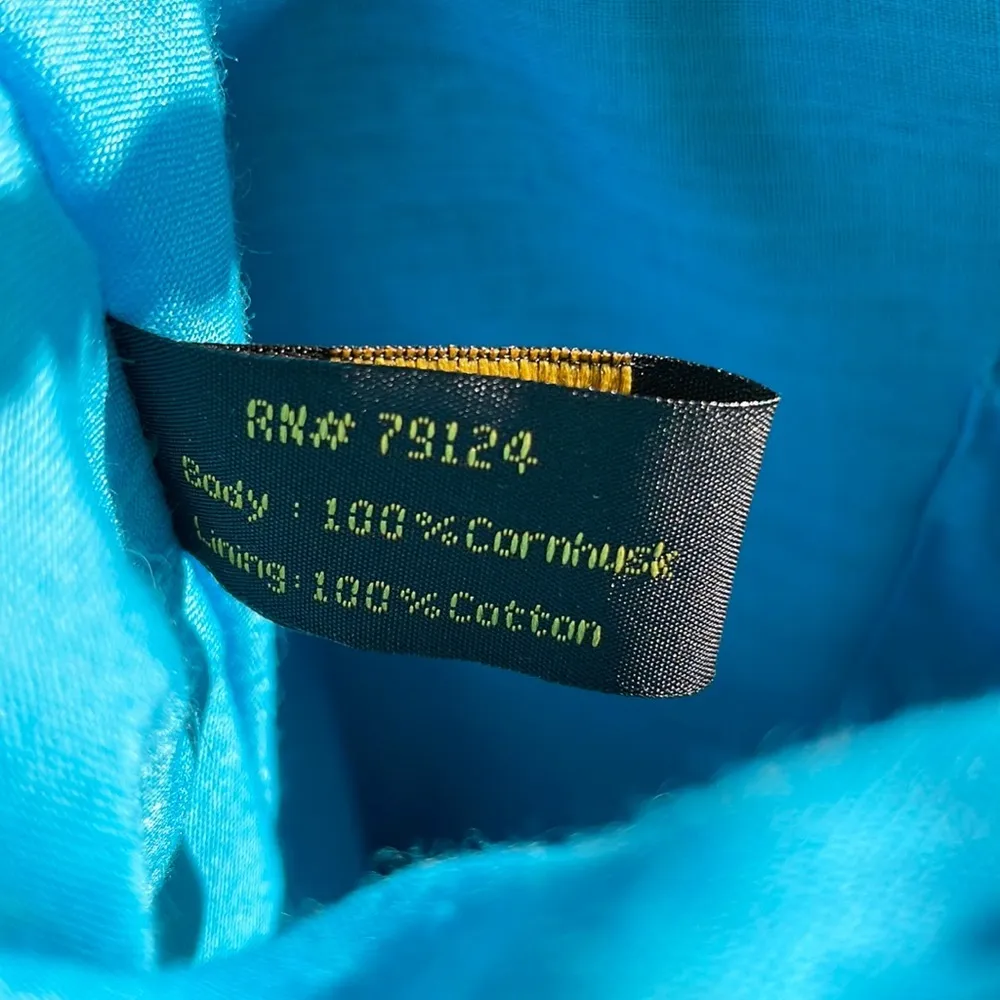 Floral Woven Straw Tote Bag Tan - Image 5