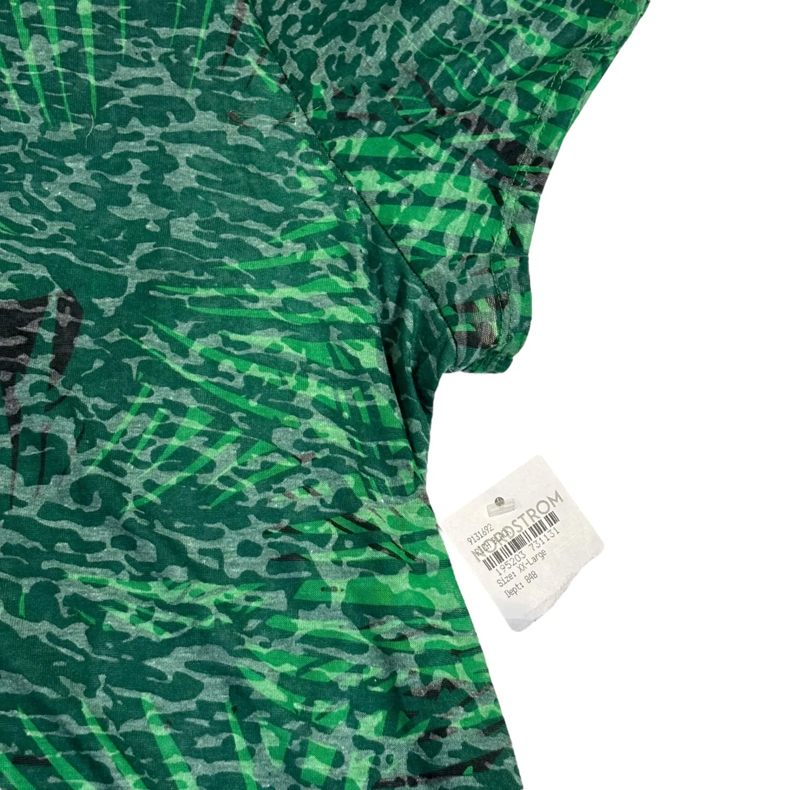 Vince Camuto XXL Green Tropical‎ Palm Leaf Print Tunic Top Women's - Image 5