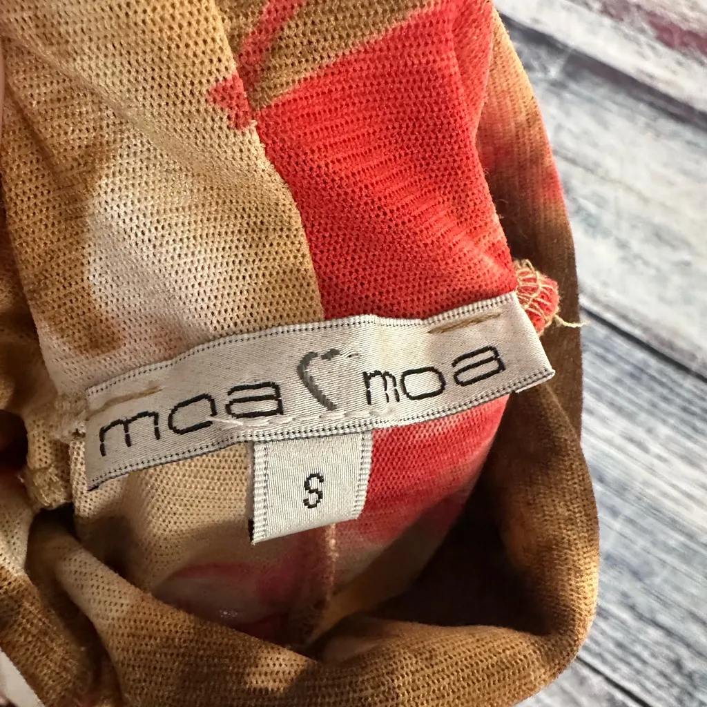 Vintage MOA MOA Floral Print Women's Midi Semi-Sheer Dress - Image 5