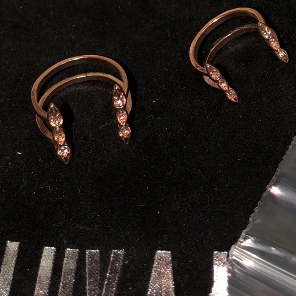 Anthropologie LUV AJ OPEN ROSE GOLD RING SET - Image 7