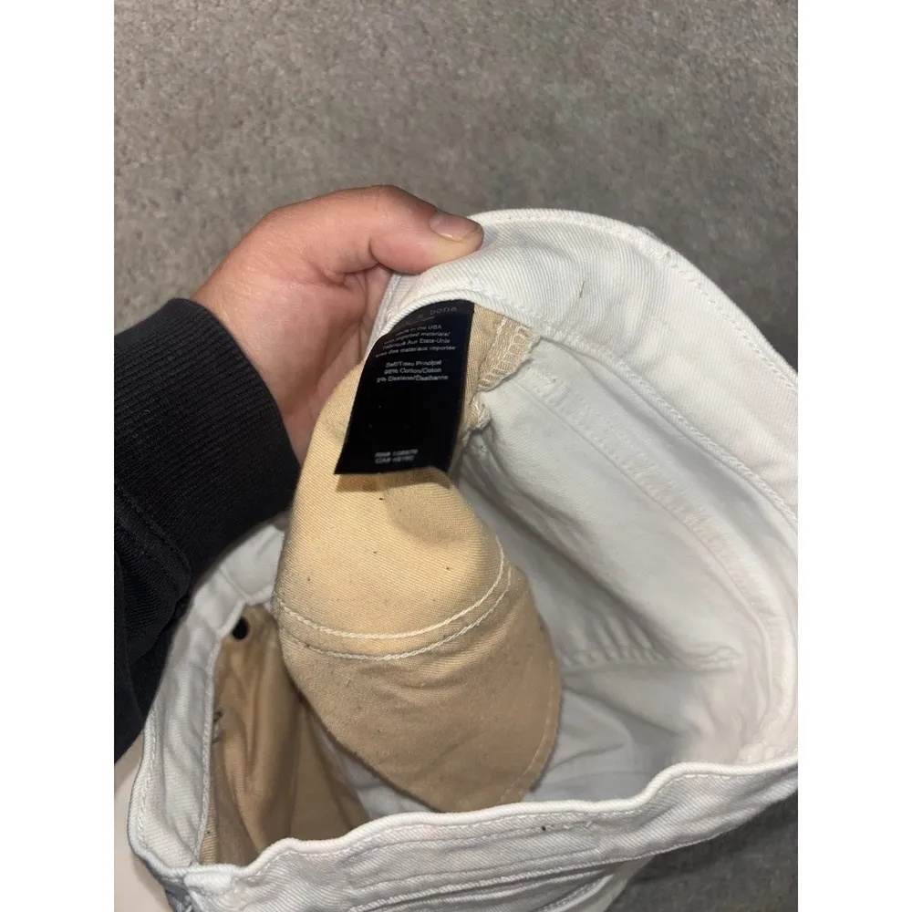 Rag&Bone Women's Raw Hem Dre Low Rise Slim Boyfriend Jeans in White-Size 25 - Image 6