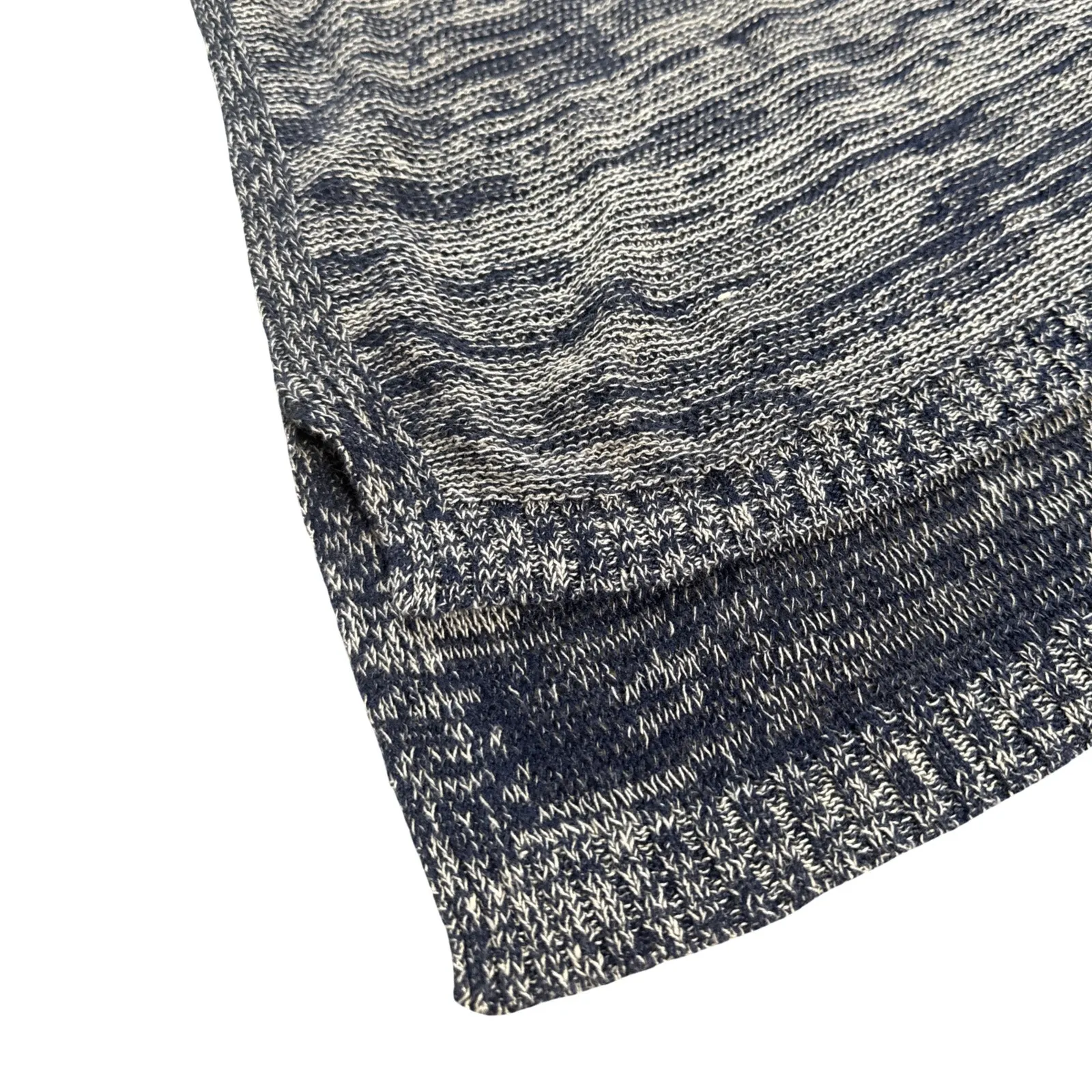 Eileen Fisher Organic Linen Marled Sleeveless Sweater Blue Size L Relaxed Knit - Image 5