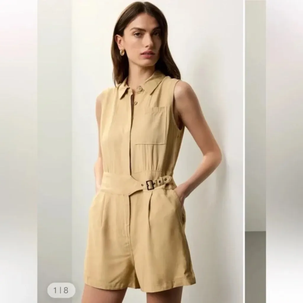 Jason Wu X RTR Tan‎ Belted Romper Size 2 - Image 15