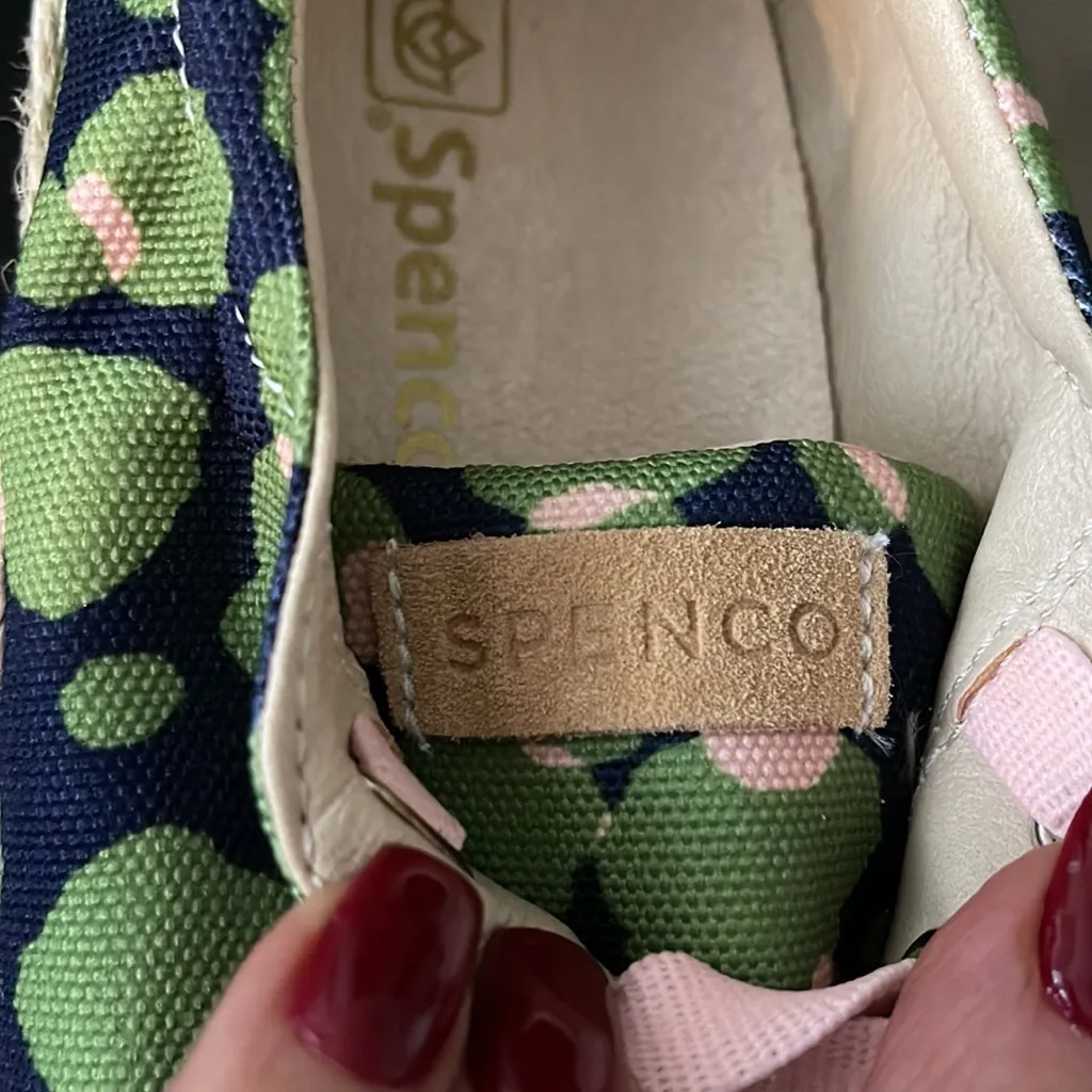 NEW Spenco Green & Bokeh Navy Malibu Spotted Canvas Lace - Image 10