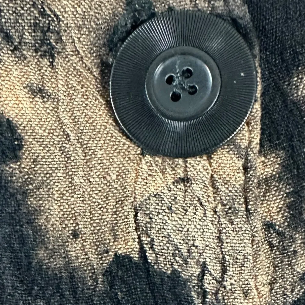 Dress to Kill LagenLook One Size Art to Wear Black & Tan Tie Dye Button Up Top - Image 6