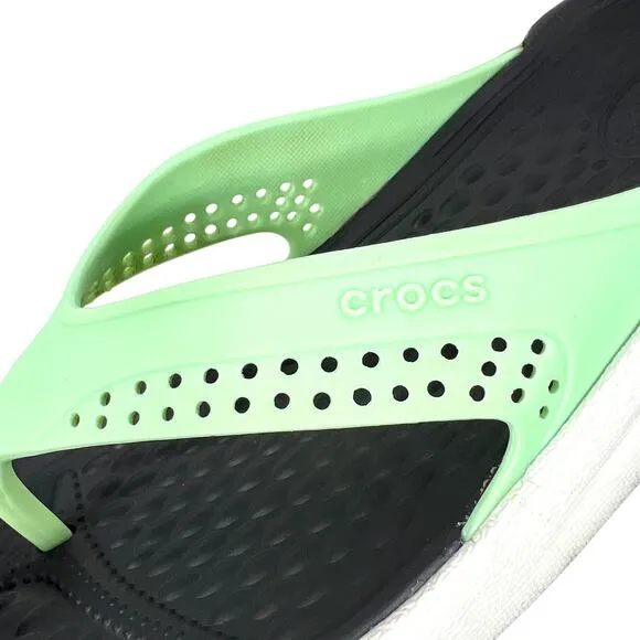 Crocs LiteRide Beach Flip-Flops US Womens‎ 7 - Mens 5 Light Green Sandals Beachy - Image 11