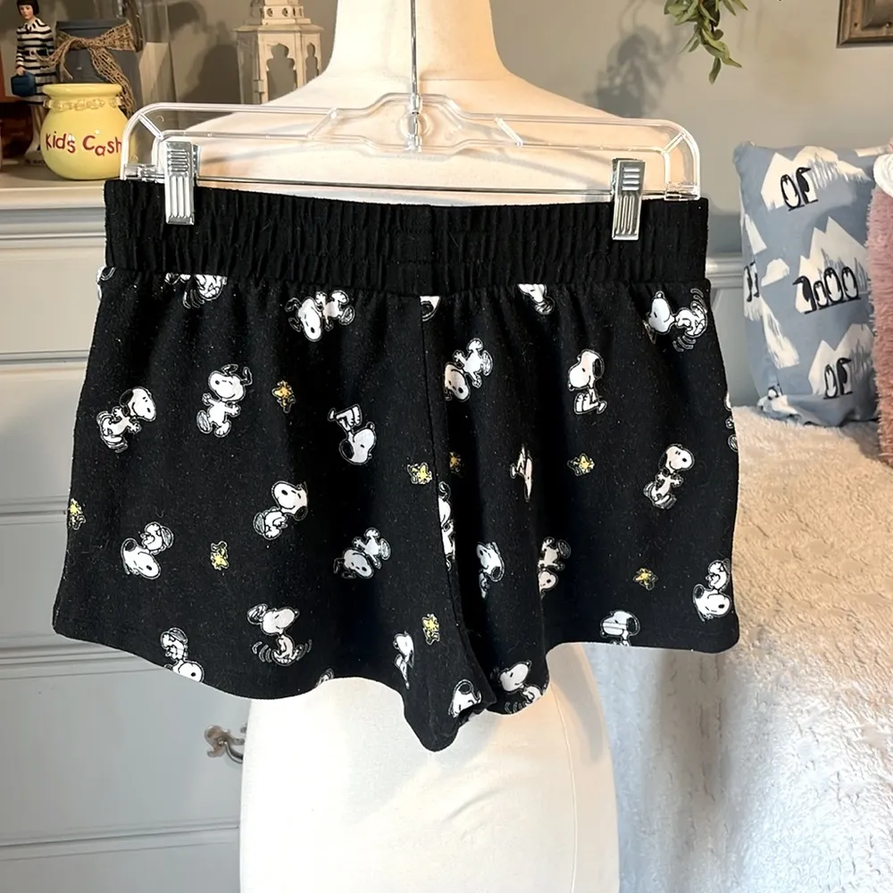Snoopy Pajama Shorts Black - Image 5