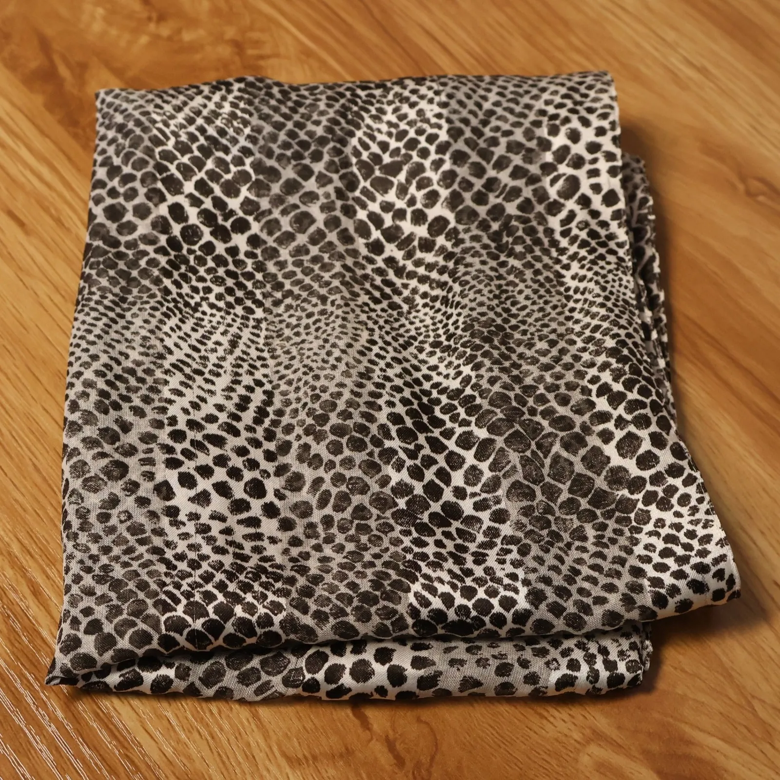 Brown‎ Snakeskin Print Lightweight Scarf Womens Animal Print Sheer Neutral Indie Brown - Image 3