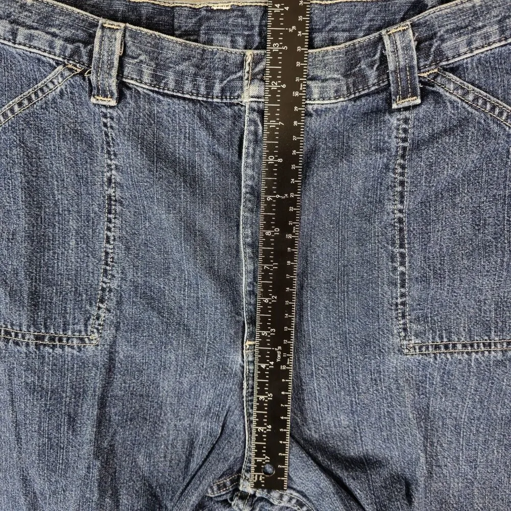 Riders By Lee Mid Rise Capri Jeans Womens 18M Dark Wash High Rise Denim Blue - Image 7