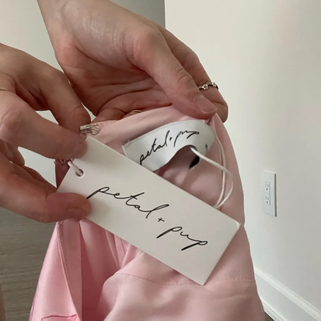 Petal & Pup One Shoulder Pink Floral Dress - Image 4