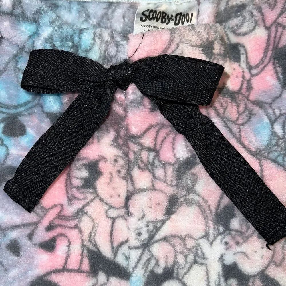 Scooby Doo Womens Lounge Pants Pajamas Fleece Flare Leg Pull On Pink Blue Medium - Image 5