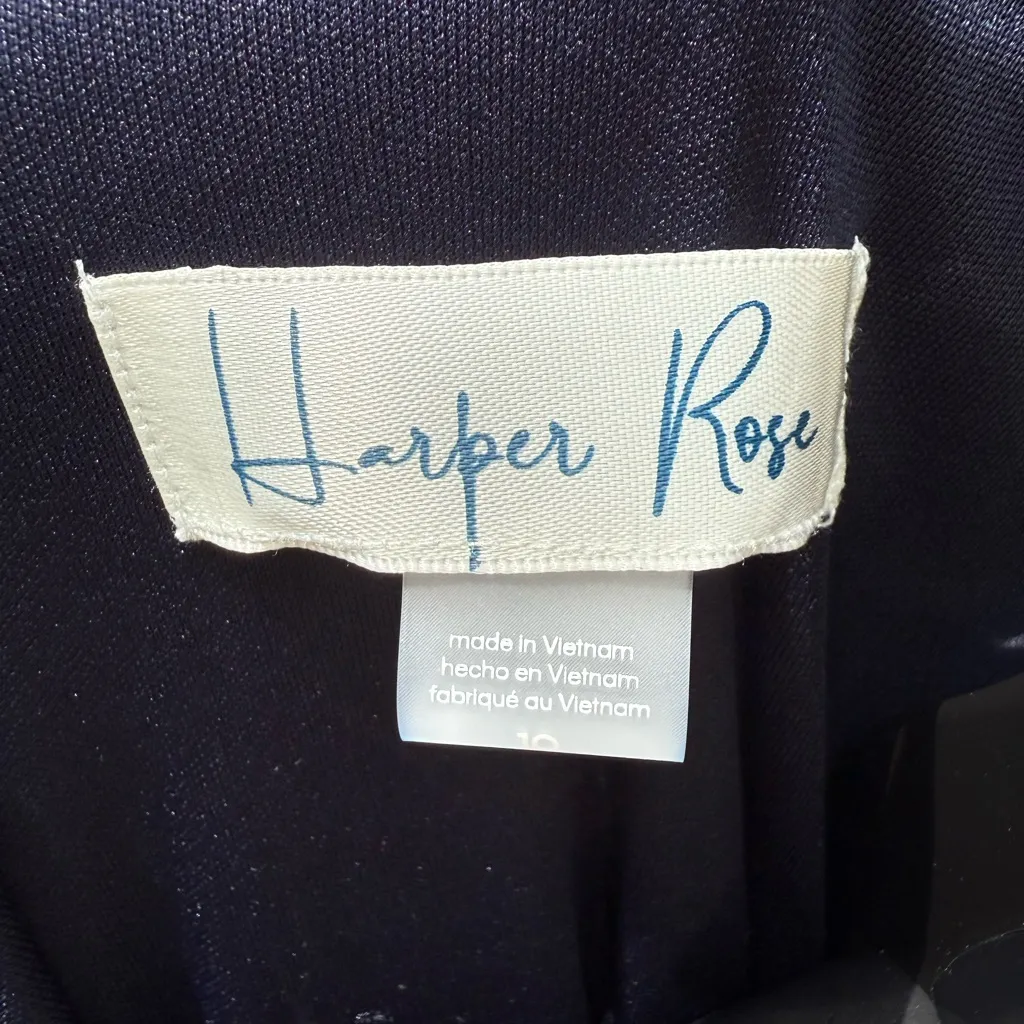 Harper Rose Navy Multi Floral Long Dress Women's Size 10 New NWT Church Blue - Image 6