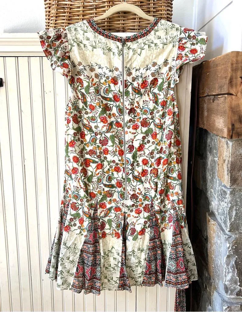 Alice + Olivia Mina Floral Belted Godet Mini/Midi Dress Size 12 - Image 6