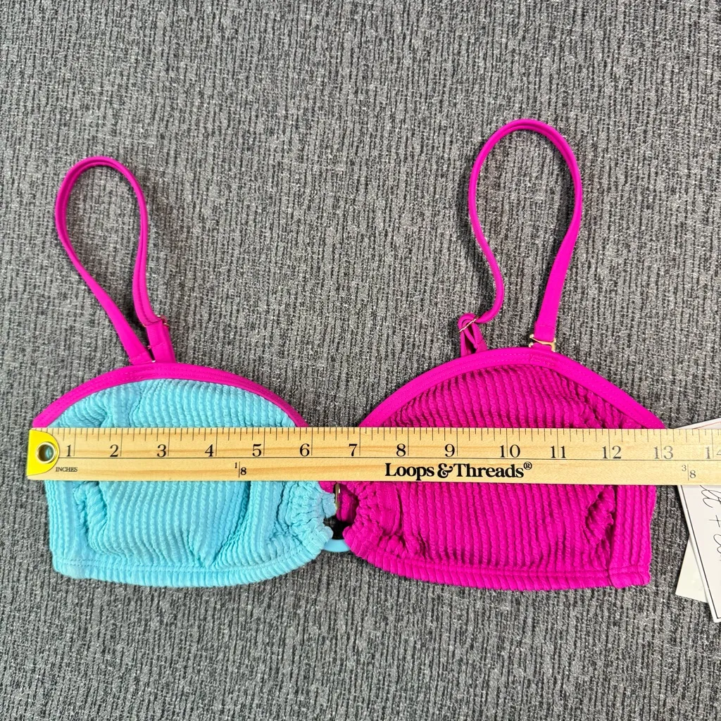 Salt + Cove Women’s Bikini Top Pink Size M - Image 11