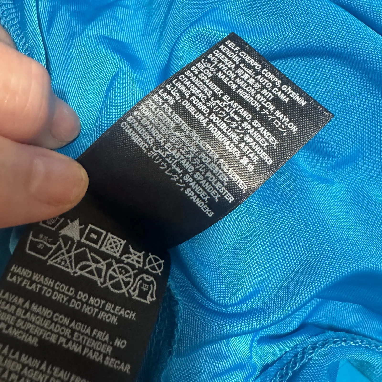 Bebe Turquoise Blue dress sz M One shoulder Cocktail Club Wedding HOCO party - Image 7