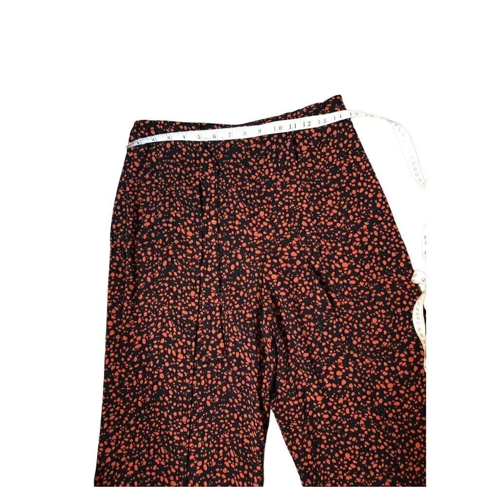 BP black and orange palazzo high waist with attach front tie belt wide leg size - Image 9