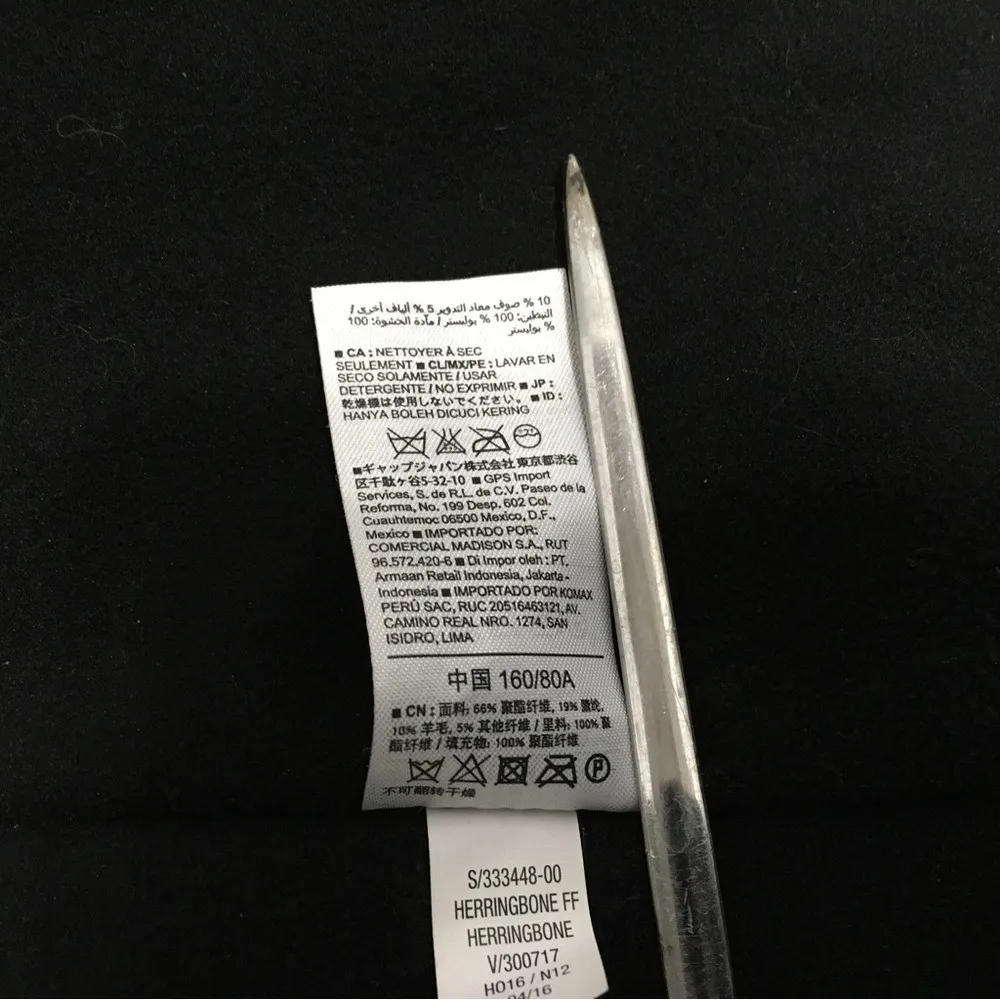 Old Navy Women's Gray‎ Wool Blend Tweed Zip-Up Sleeveless Puffer Vest Size XS - Image 4