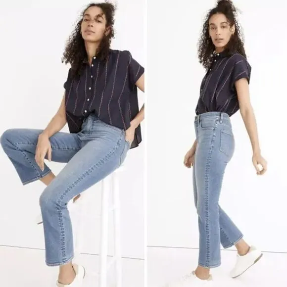 NEW Madewell Cali Demi-Boot Jeans in Dorrance Wash: TENCEL™‎ Denim Edition, 24 - Image 3