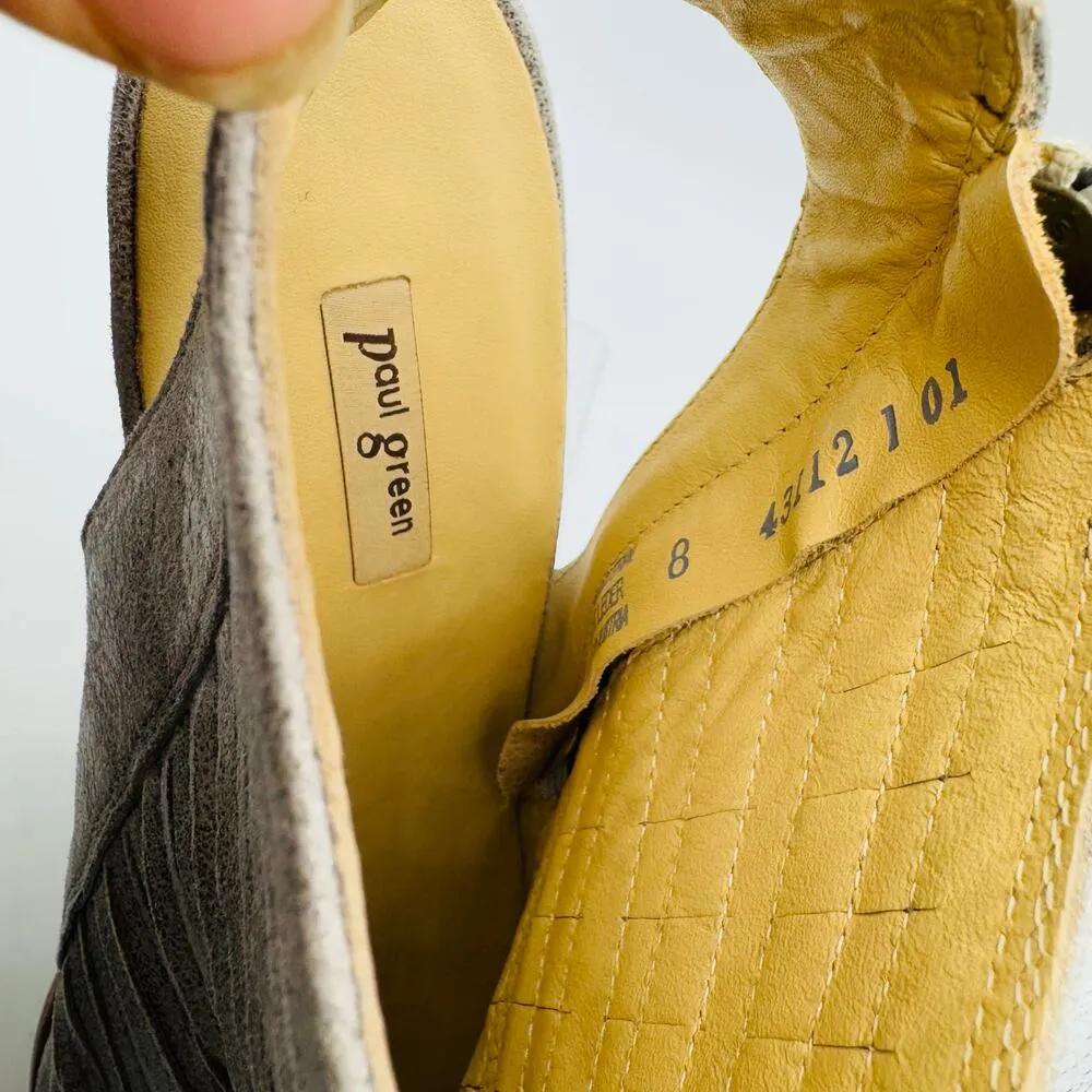 Paul Green in  metallic gray  Cayanne Peep Toe High Heel Booties 8 (US 10.5) - Image 16