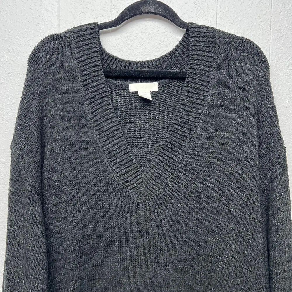 H&M Long Length Tunic Sweater Womens M Casual Workwear Mob Wife Contemporary - Image 3