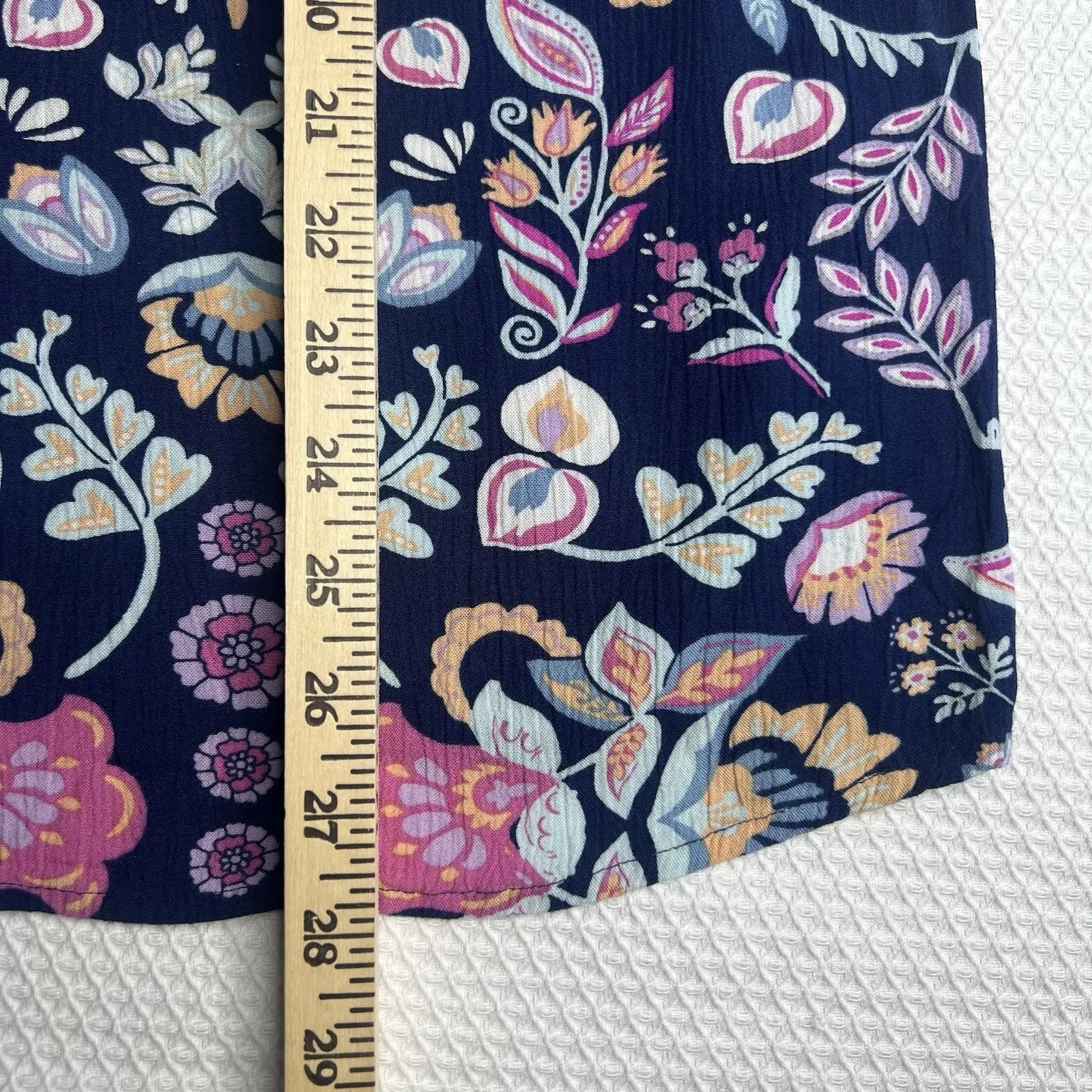 Croft & Barrow Women's Blue Floral Sleeveless Tank Top Size Small‎ Tie V-neck - Image 5