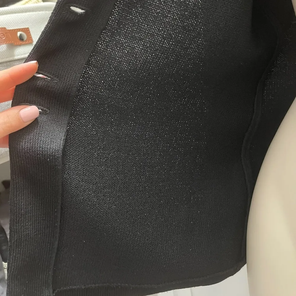 *VINTAGE*  Evening by Marie Gray Studded Rhinestones Collar Cardigan - Image 6