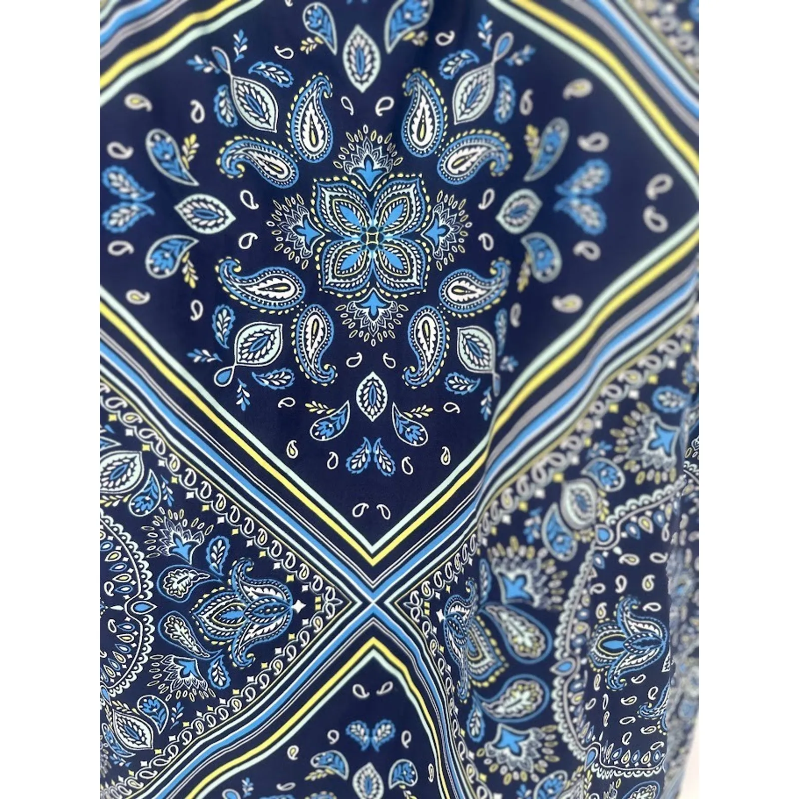 Lands' End Size 22W Paisley Floral Blue Underwire Padded Tankini Swim Top Modest - Image 3