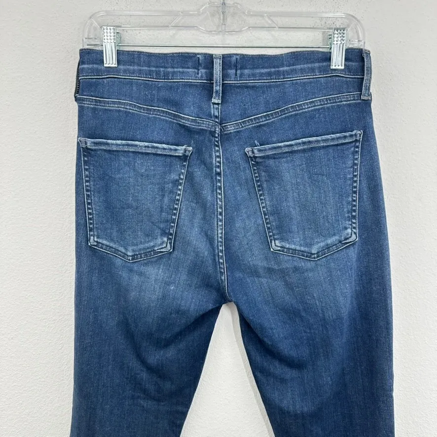 AGOLDE Size 28 Sophie High Rise Ankle Crop Raw Hem Slim Straight Leg Denim Jeans - Image 7