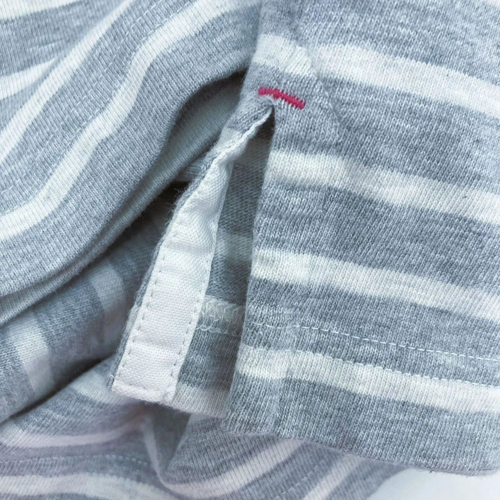 Vineyard Vines Dress Size M Striped Gray White Cotton Shift 3/4 Sleeve - Image 9