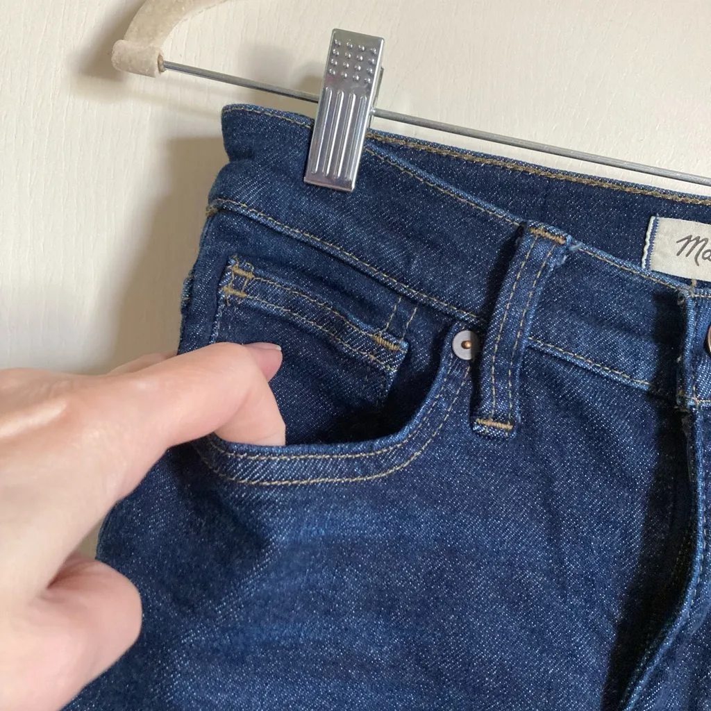 Madewell Dark Wash 9” Mid Rise Skinny Denim Jeans #P - Image 13