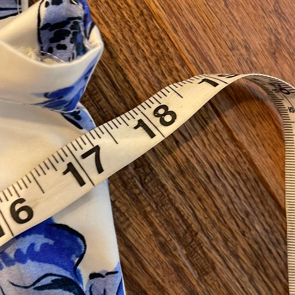 Zara NWT white and blue seashell print cotton dress small - Image 11