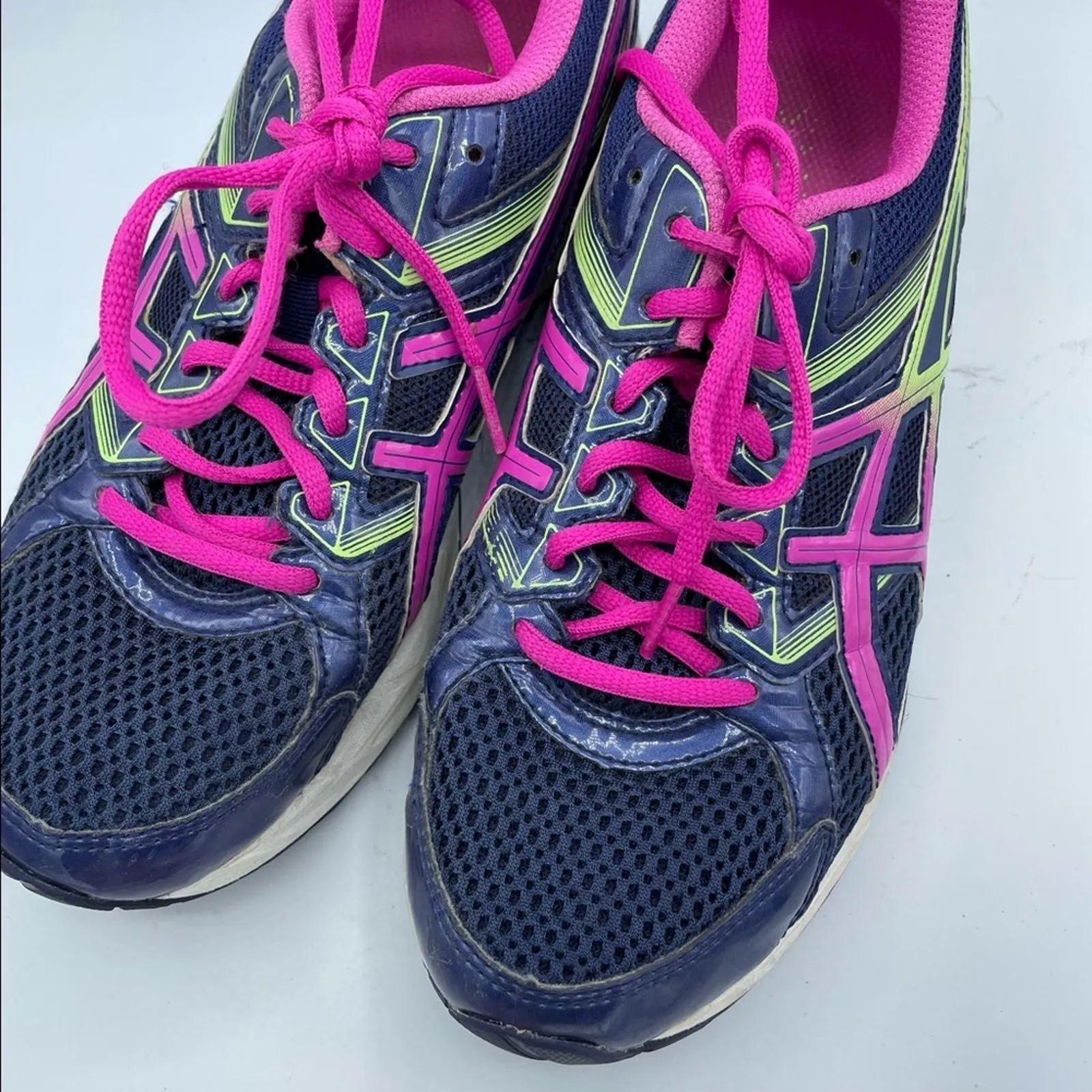 ASICS Gel Contend 3 Blue & Pink Running Shoes Sneakers Womens 8 Bright Colorful - Image 6
