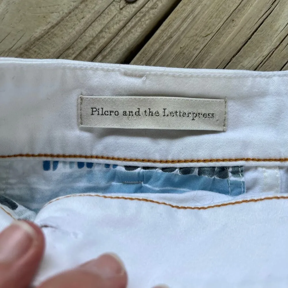 Anthropologie Pilcro And The Letterpress White Flapper Jean Skirt Size 2 - Image 5