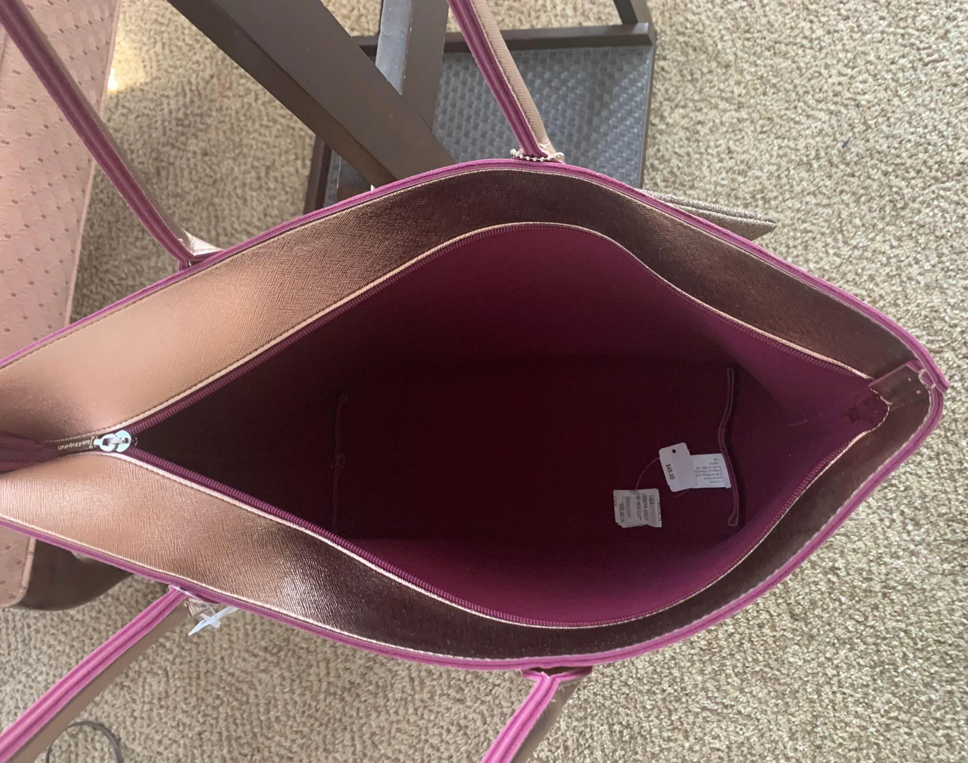 Bath & Body Works VIP Rose Gold Full Zip Large Tote 2 Parts - Image 2