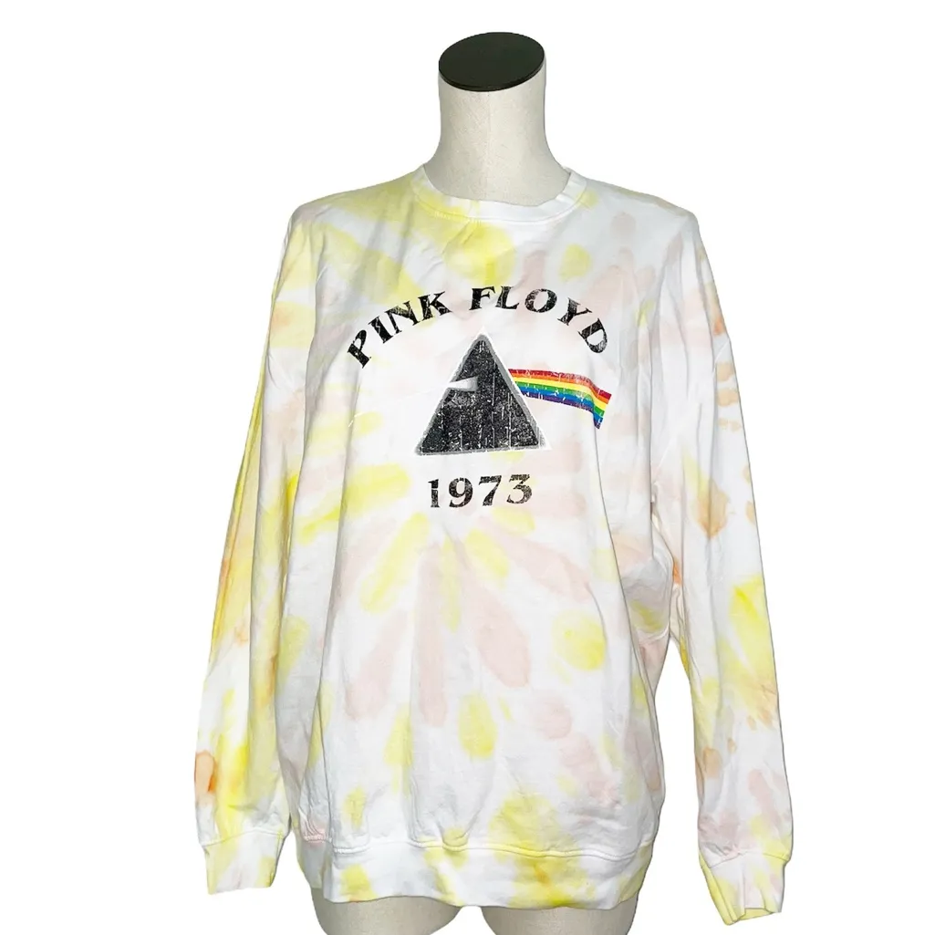 NWOT Pink Floyd Tie Dye Oversized Sweatshirt - Image 2