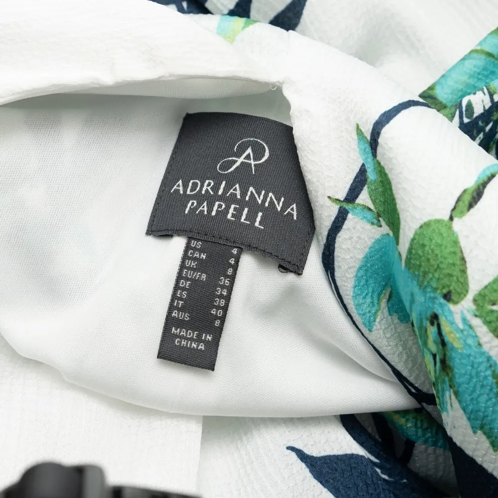 Adrianna Papell Floral Halter Midi Dress - Image 4