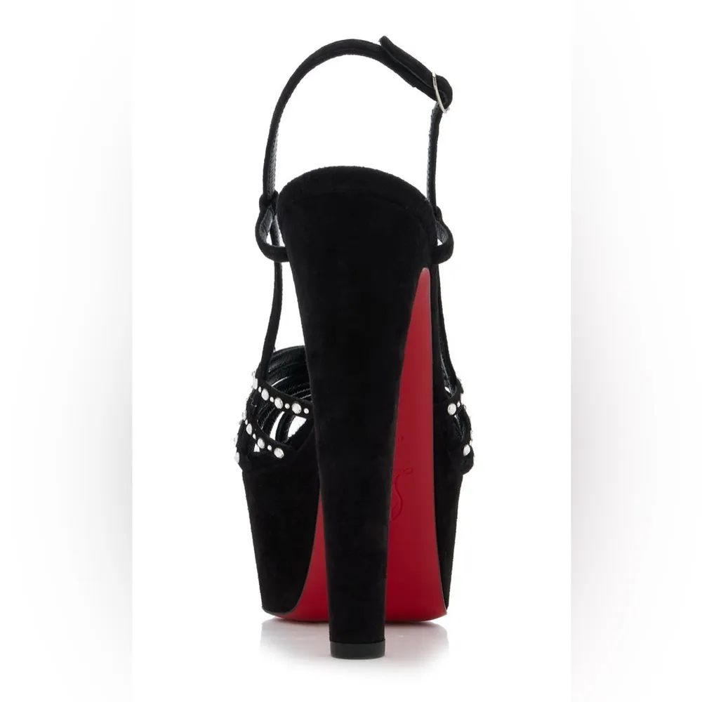 Christian Louboutin Alta 160mm Veau Velours Platform Sandals,8.5,BRANDNEW,$1,599 - Image 6