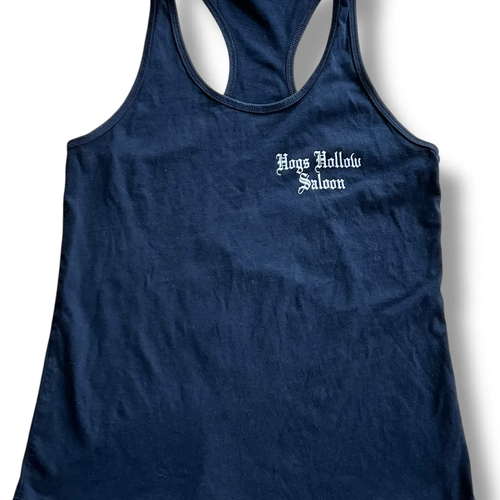 I Like My Butt Rubbed And My Pork Pulled Racerback Tank Funny BBQ Adult Humor Black Size XL - Image 2