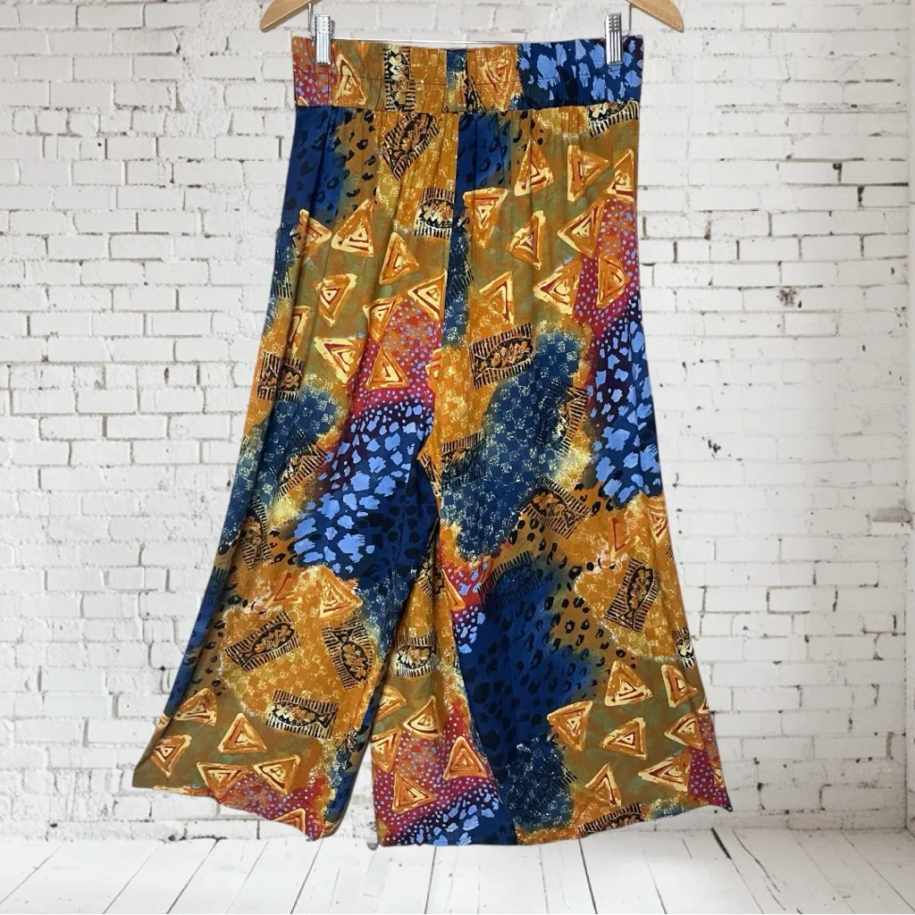 CHEMISTRY Colorful Retro Print Wide Leg Pull-On Pant, Medium - Image 6