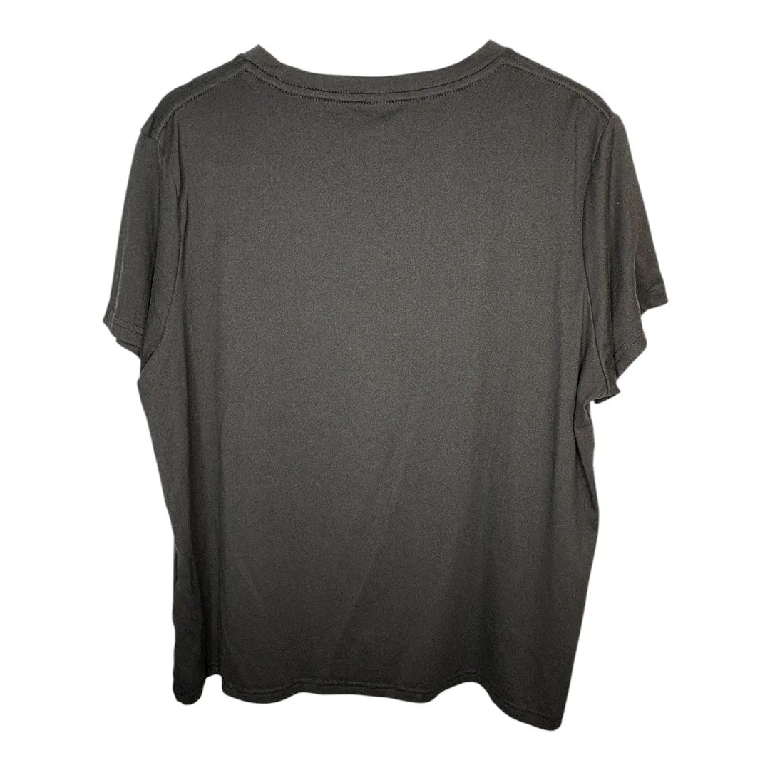 Merry Christmas Graphic T Shirt Leopard Plaid‎ Holiday Top Curve Plus Size 2XL - Image 4